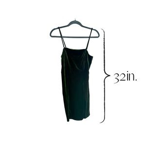 forever 21 velvet dress Dark Green
